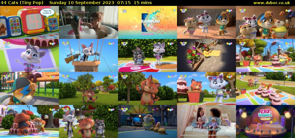 44 Cats (Tiny Pop) Sunday 10 September 2023 07:15 - 07:30