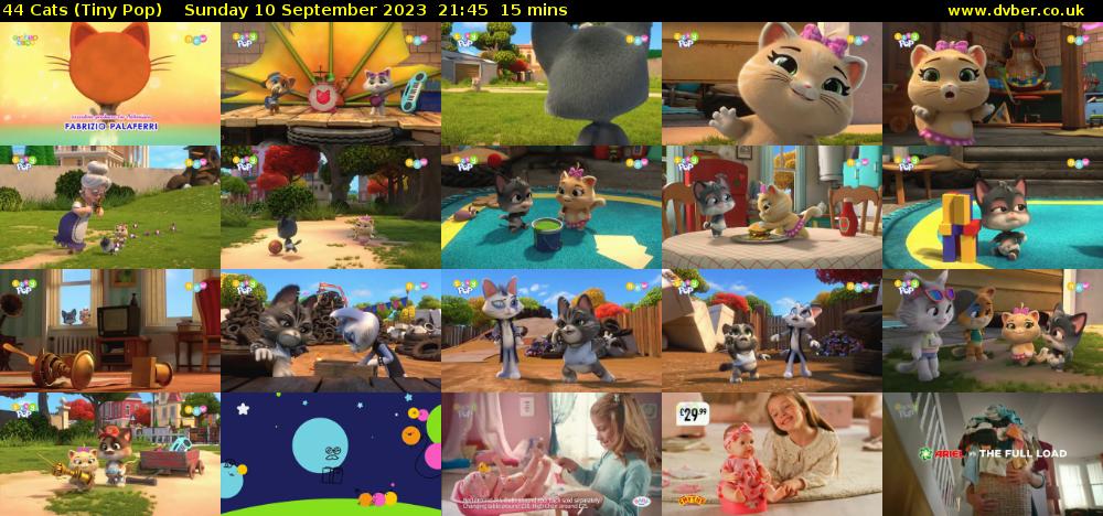 44 Cats (Tiny Pop) Sunday 10 September 2023 21:45 - 22:00