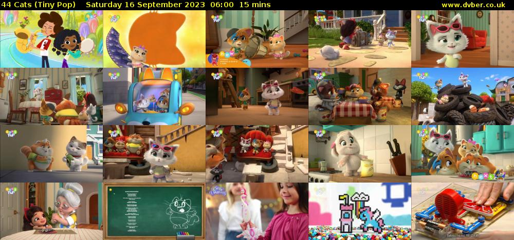 44 Cats (Tiny Pop) Saturday 16 September 2023 06:00 - 06:15
