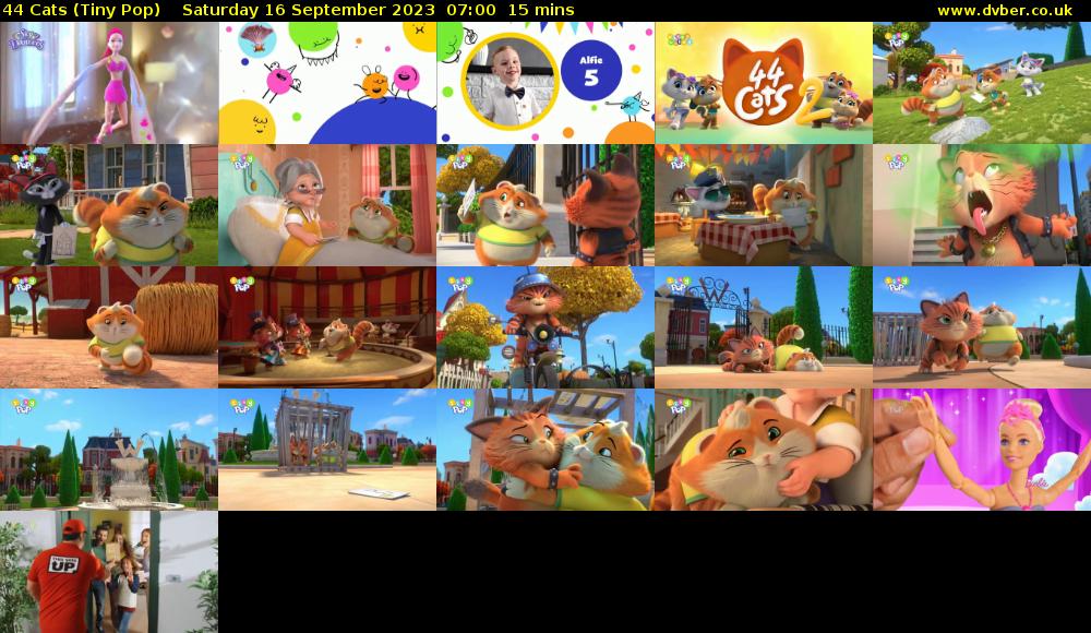 44 Cats (Tiny Pop) Saturday 16 September 2023 07:00 - 07:15