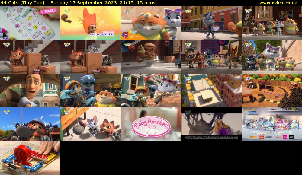 44 Cats (Tiny Pop) Sunday 17 September 2023 21:15 - 21:30