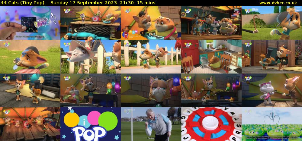 44 Cats (Tiny Pop) Sunday 17 September 2023 21:30 - 21:45