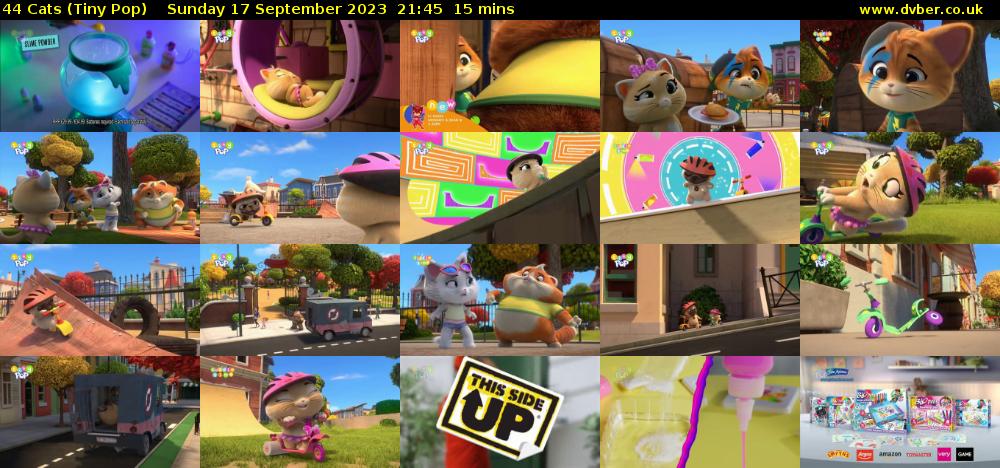 44 Cats (Tiny Pop) Sunday 17 September 2023 21:45 - 22:00