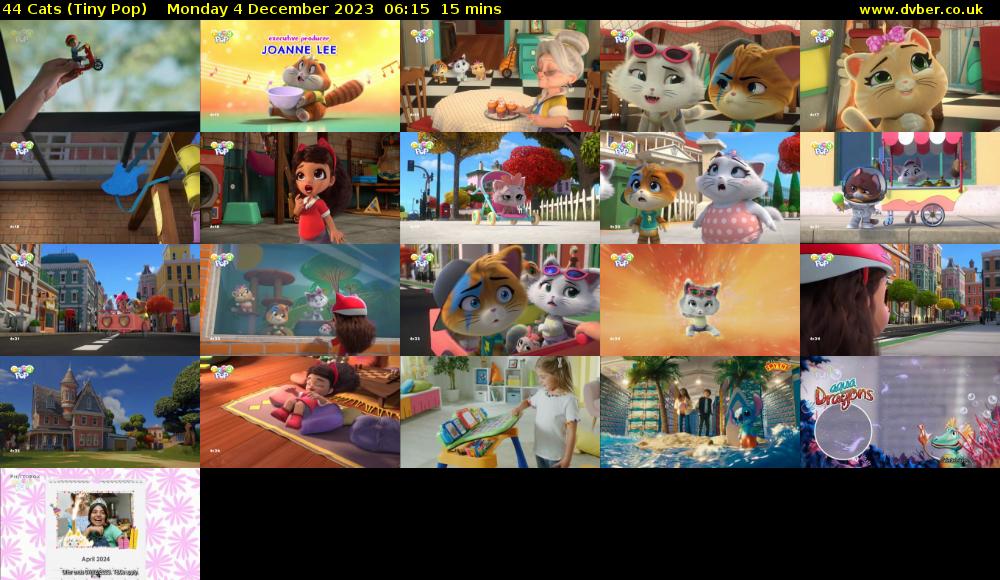44 Cats (Tiny Pop) Monday 4 December 2023 06:15 - 06:30