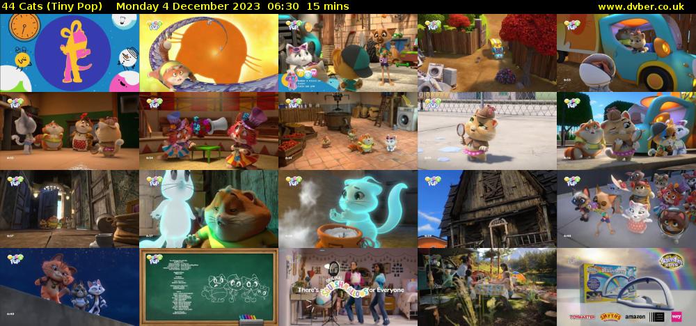 44 Cats (Tiny Pop) Monday 4 December 2023 06:30 - 06:45