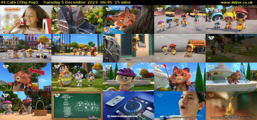 44 Cats (Tiny Pop) Tuesday 5 December 2023 06:45 - 07:00