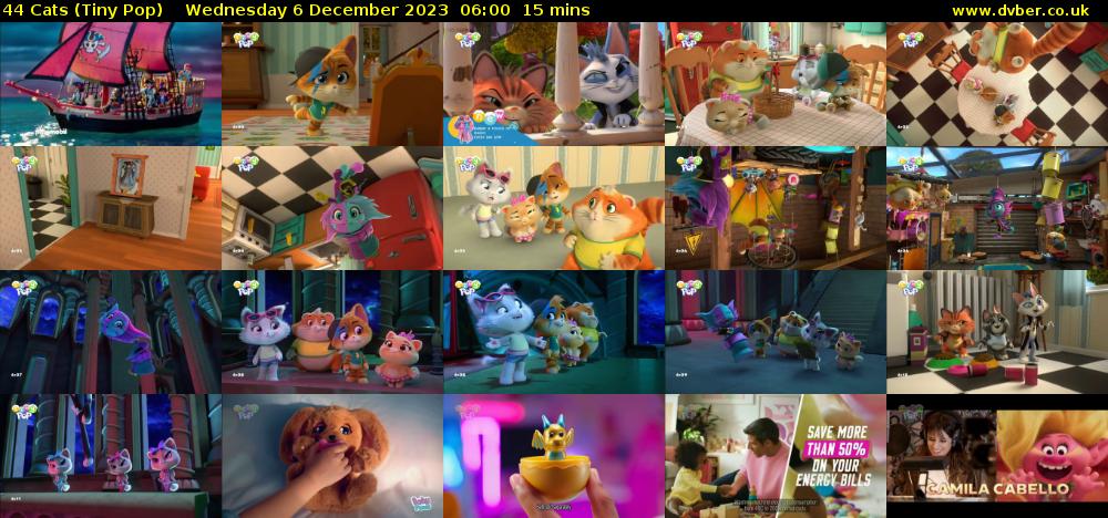 44 Cats (Tiny Pop) Wednesday 6 December 2023 06:00 - 06:15