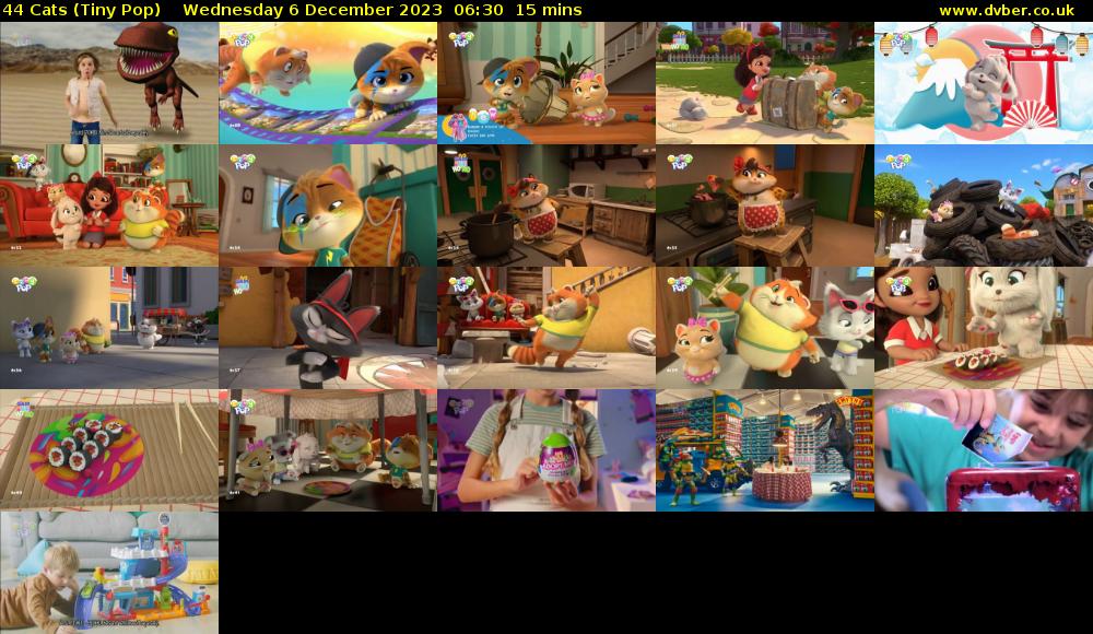44 Cats (Tiny Pop) Wednesday 6 December 2023 06:30 - 06:45