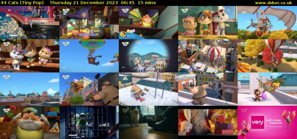 44 Cats (Tiny Pop) Thursday 21 December 2023 06:45 - 07:00