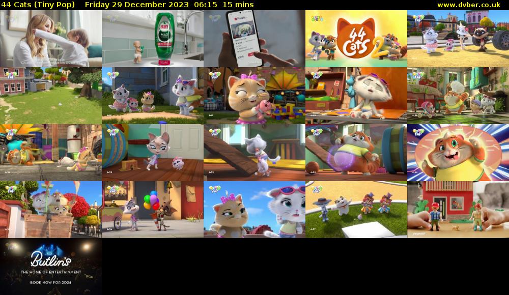 44 Cats (Tiny Pop) Friday 29 December 2023 06:15 - 06:30