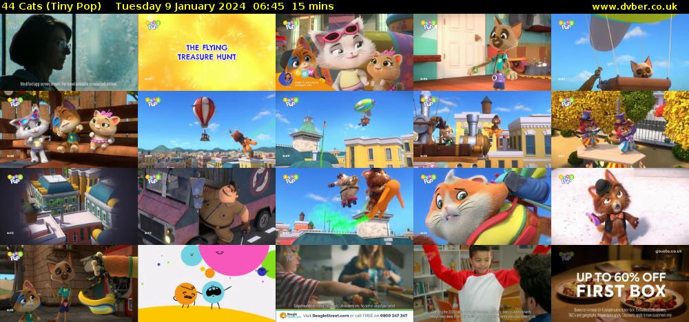 44 Cats (Tiny Pop) Tuesday 9 January 2024 06:45 - 07:00