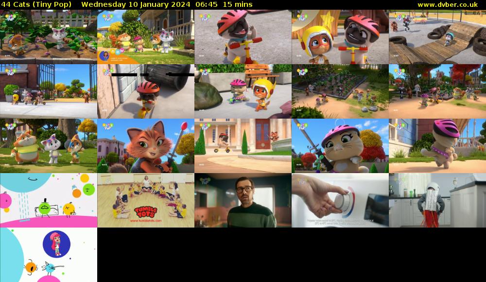 44 Cats (Tiny Pop) Wednesday 10 January 2024 06:45 - 07:00