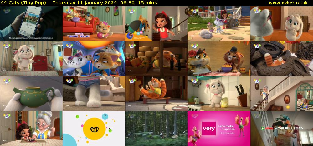 44 Cats (Tiny Pop) Thursday 11 January 2024 06:30 - 06:45