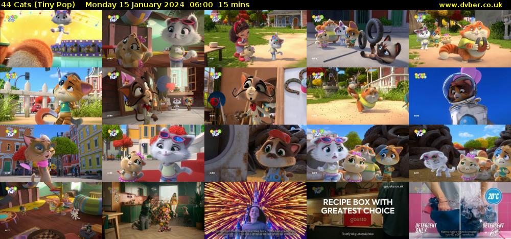 44 Cats (Tiny Pop) Monday 15 January 2024 06:00 - 06:15