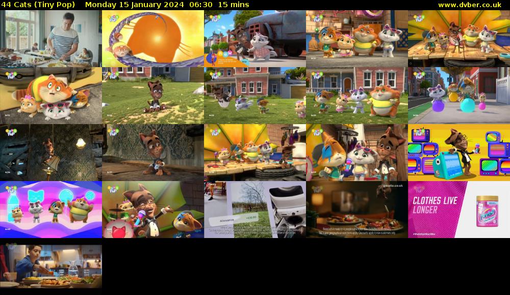 44 Cats (Tiny Pop) Monday 15 January 2024 06:30 - 06:45