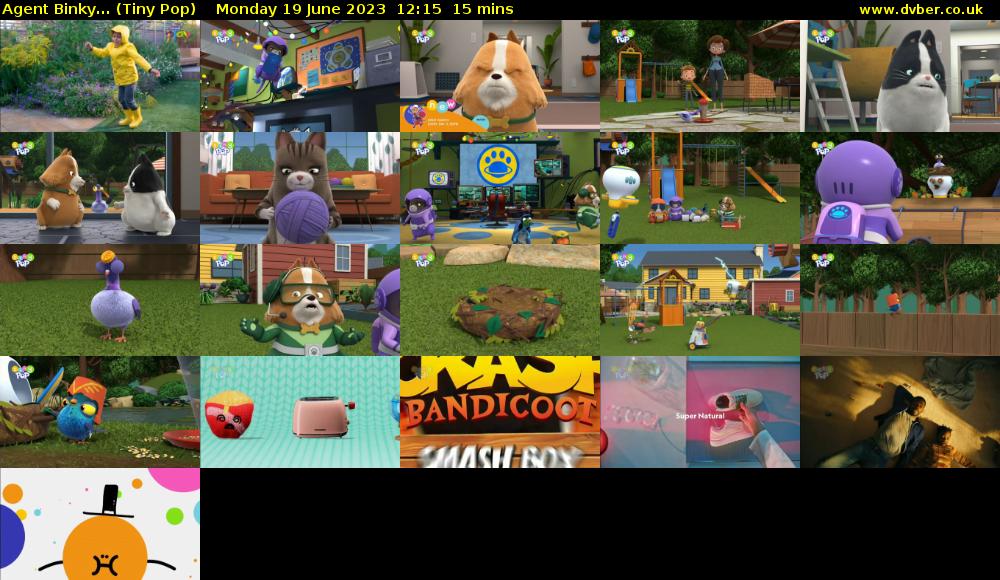 Agent Binky... (Tiny Pop) Monday 19 June 2023 12:15 - 12:30