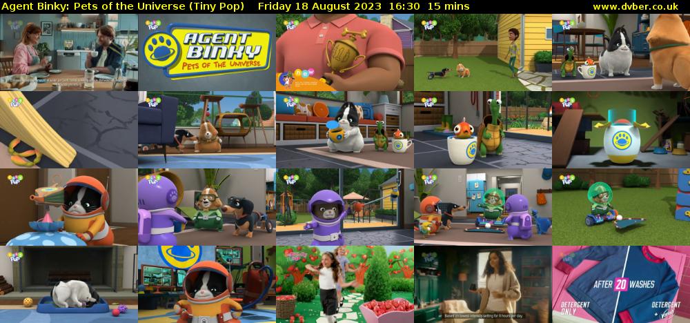 Agent Binky: Pets Of The Universe (Tiny Pop) Friday 18 August 2023 16:30 - 16:45
