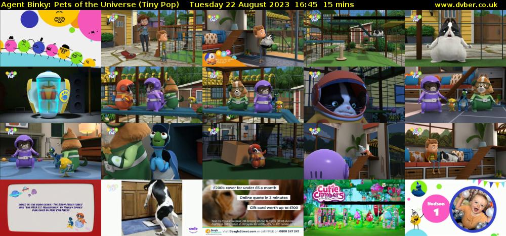 Agent Binky: Pets Of The Universe (Tiny Pop) Tuesday 22 August 2023 16:45 - 17:00