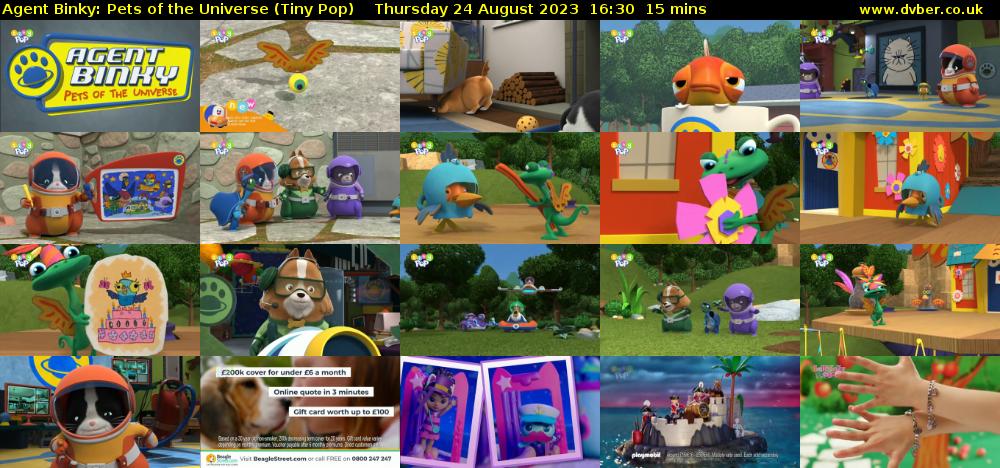 Agent Binky: Pets Of The Universe (Tiny Pop) Thursday 24 August 2023 16:30 - 16:45