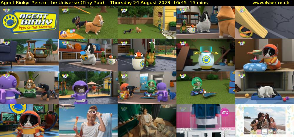 Agent Binky: Pets Of The Universe (Tiny Pop) Thursday 24 August 2023 16:45 - 17:00