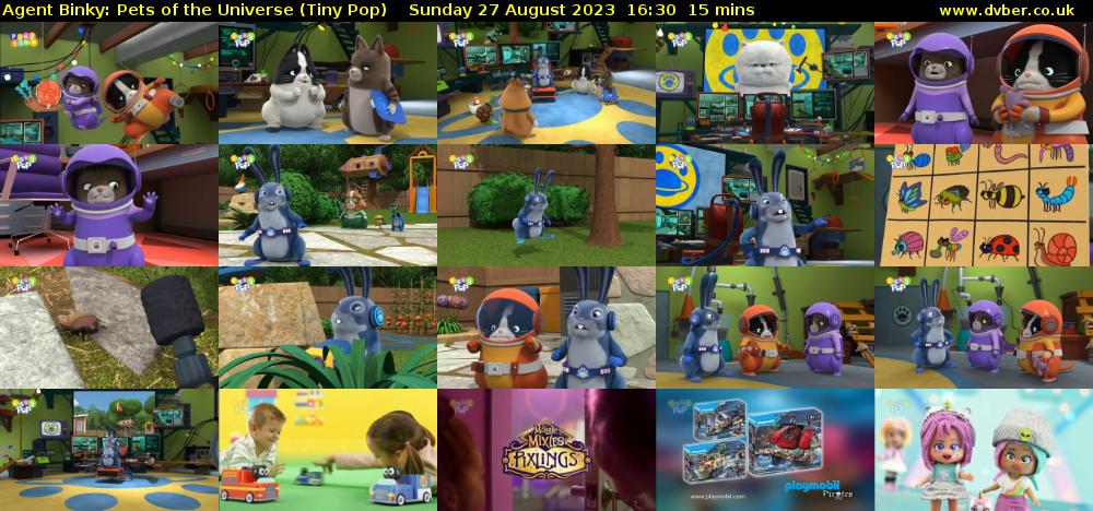 Agent Binky: Pets Of The Universe (Tiny Pop) Sunday 27 August 2023 16:30 - 16:45