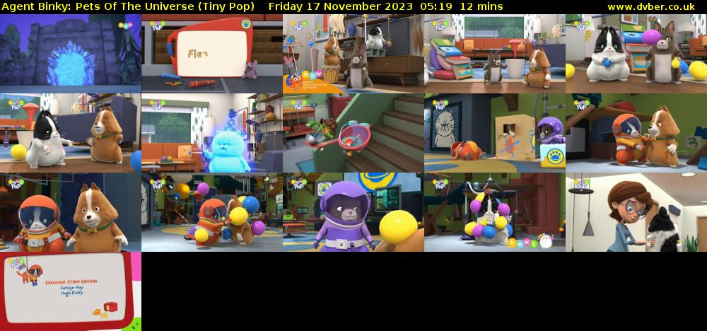Agent Binky: Pets Of The Universe (Tiny Pop) Friday 17 November 2023 05:19 - 05:31