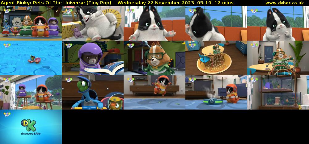 Agent Binky: Pets Of The Universe (Tiny Pop) Wednesday 22 November 2023 05:19 - 05:31