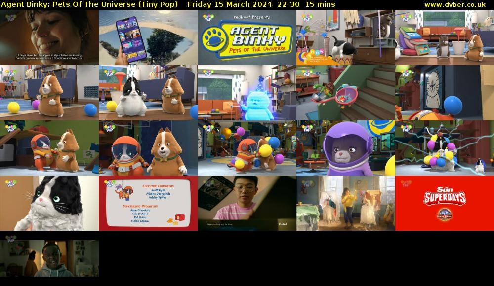 Agent Binky: Pets Of The Universe (Tiny Pop) Friday 15 March 2024 22:30 - 22:45