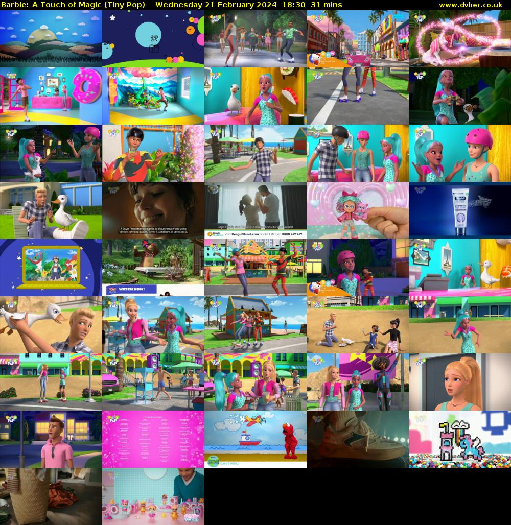 Barbie: A Touch of Magic (Tiny Pop) Wednesday 21 February 2024 18:30 - 19:01