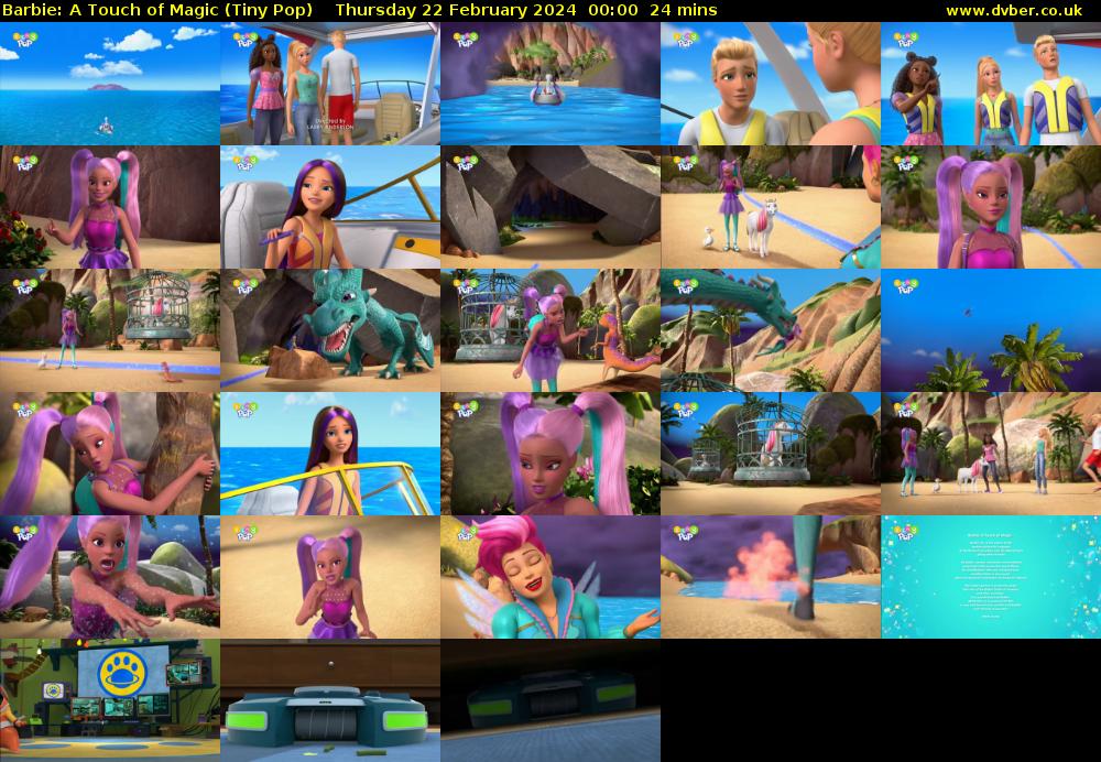 Barbie: A Touch of Magic (Tiny Pop) Thursday 22 February 2024 00:00 - 00:24
