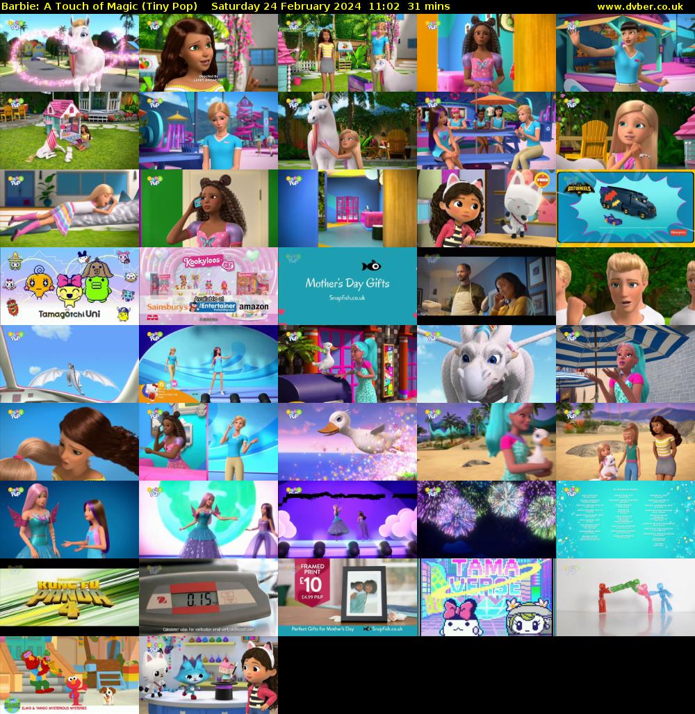 Barbie: A Touch of Magic (Tiny Pop) Saturday 24 February 2024 11:02 - 11:33