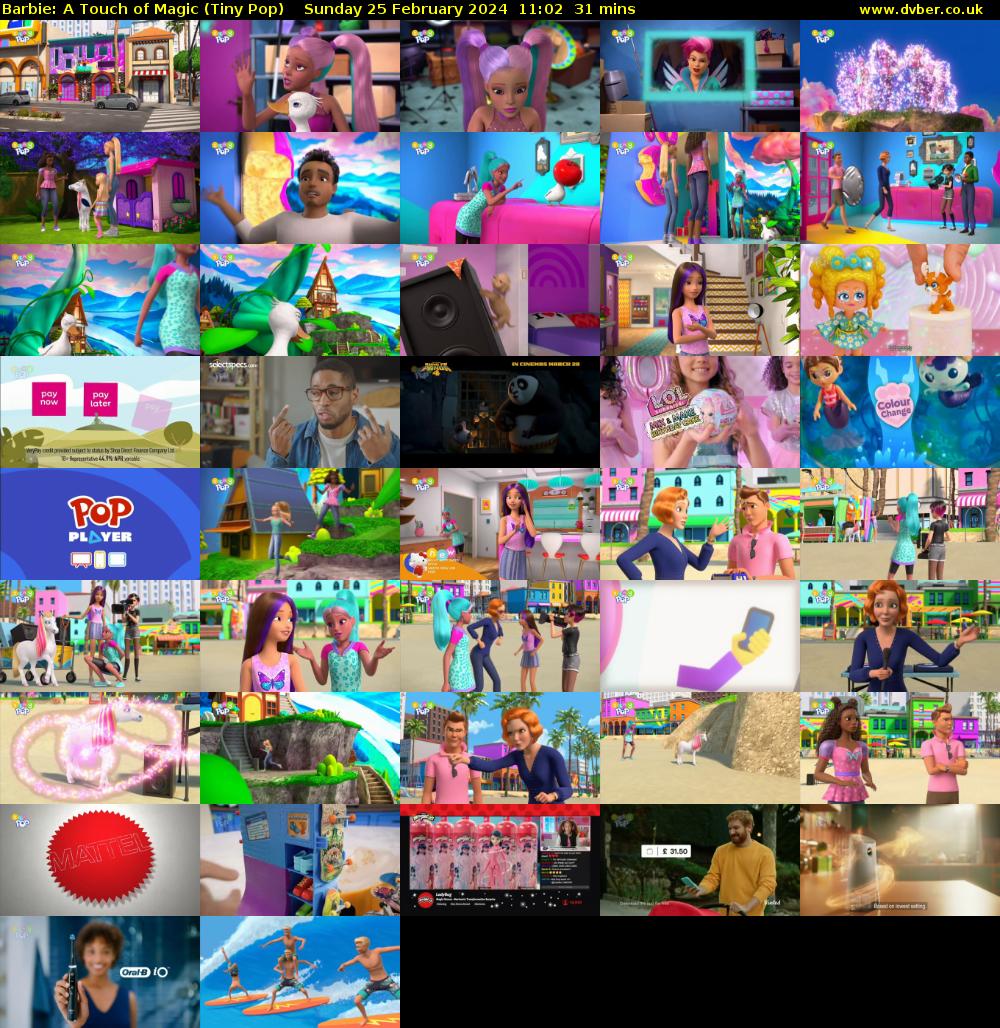 Barbie: A Touch of Magic (Tiny Pop) Sunday 25 February 2024 11:02 - 11:33