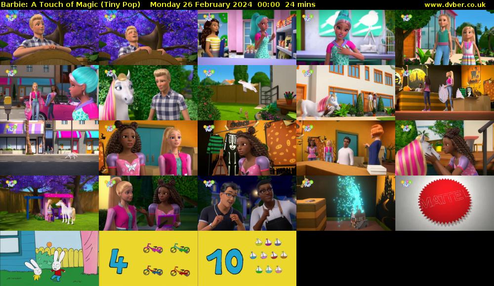 Barbie: A Touch of Magic (Tiny Pop) Monday 26 February 2024 00:00 - 00:24