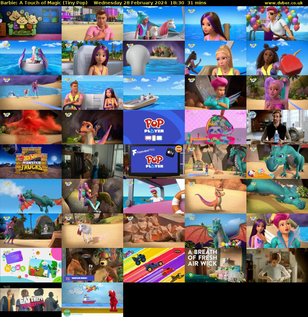 Barbie: A Touch of Magic (Tiny Pop) Wednesday 28 February 2024 18:30 - 19:01