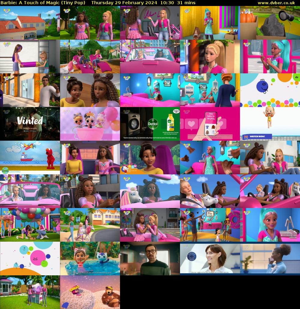 Barbie: A Touch of Magic (Tiny Pop) Thursday 29 February 2024 10:30 - 11:01