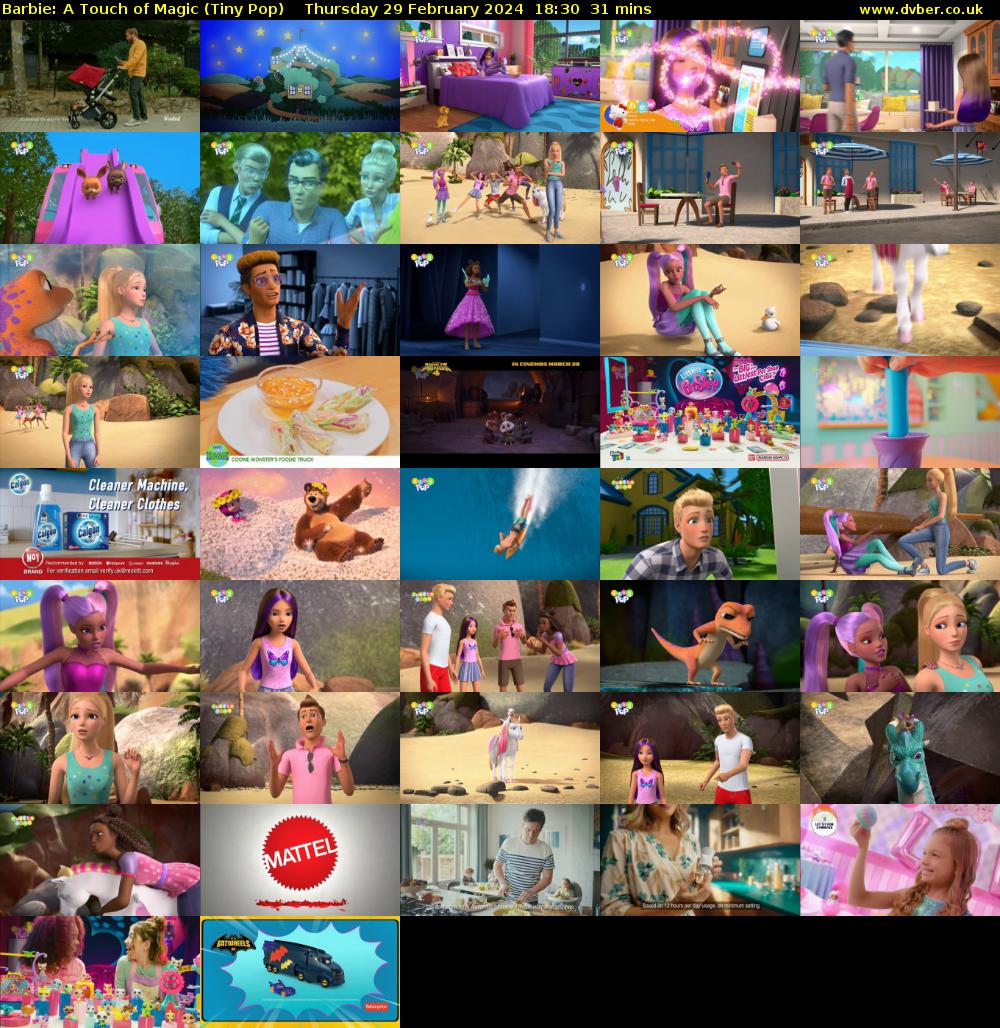 Barbie: A Touch of Magic (Tiny Pop) Thursday 29 February 2024 18:30 - 19:01
