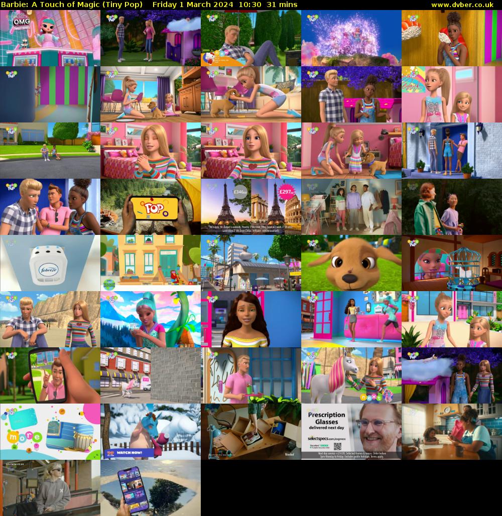 Barbie: A Touch of Magic (Tiny Pop) Friday 1 March 2024 10:30 - 11:01