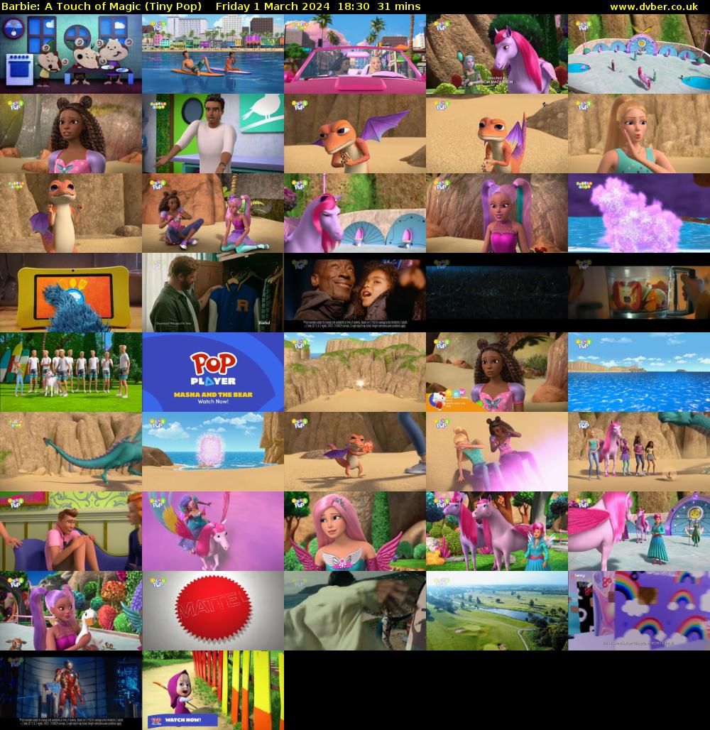 Barbie: A Touch of Magic (Tiny Pop) Friday 1 March 2024 18:30 - 19:01