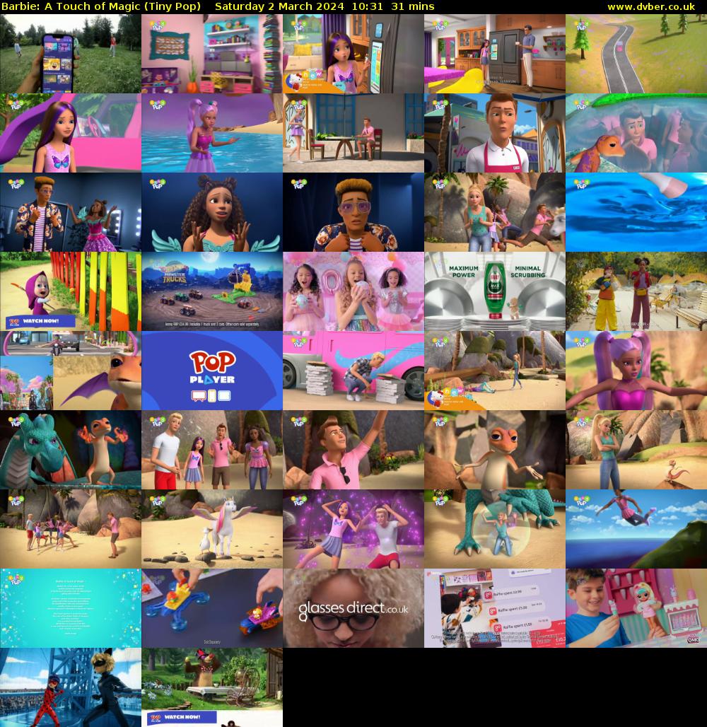 Barbie: A Touch of Magic (Tiny Pop) Saturday 2 March 2024 10:31 - 11:02