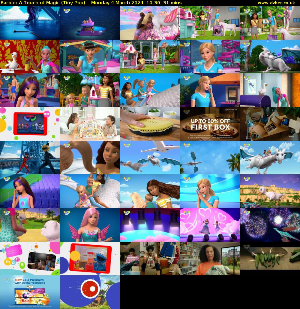 Barbie: A Touch of Magic (Tiny Pop) Monday 4 March 2024 10:30 - 11:01