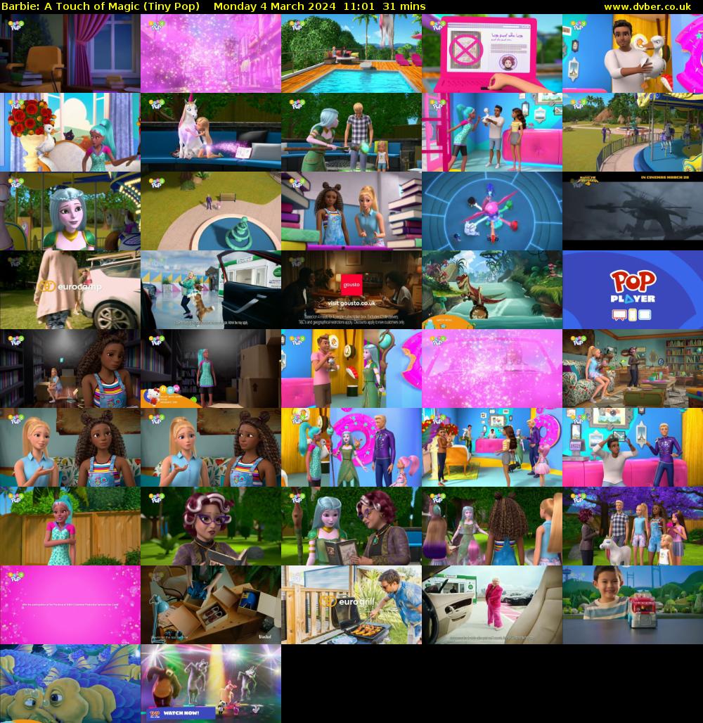 Barbie: A Touch of Magic (Tiny Pop) Monday 4 March 2024 11:01 - 11:32