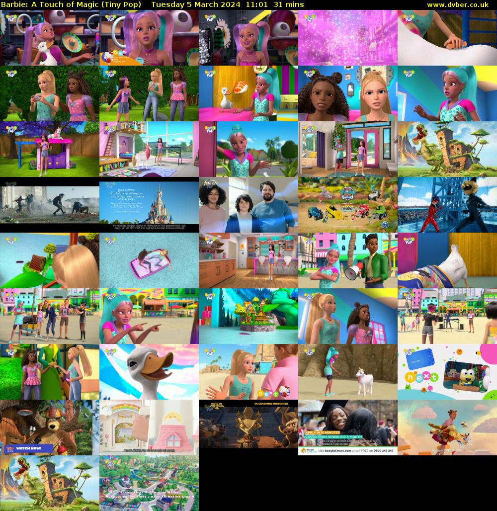 Barbie: A Touch of Magic (Tiny Pop) Tuesday 5 March 2024 11:01 - 11:32