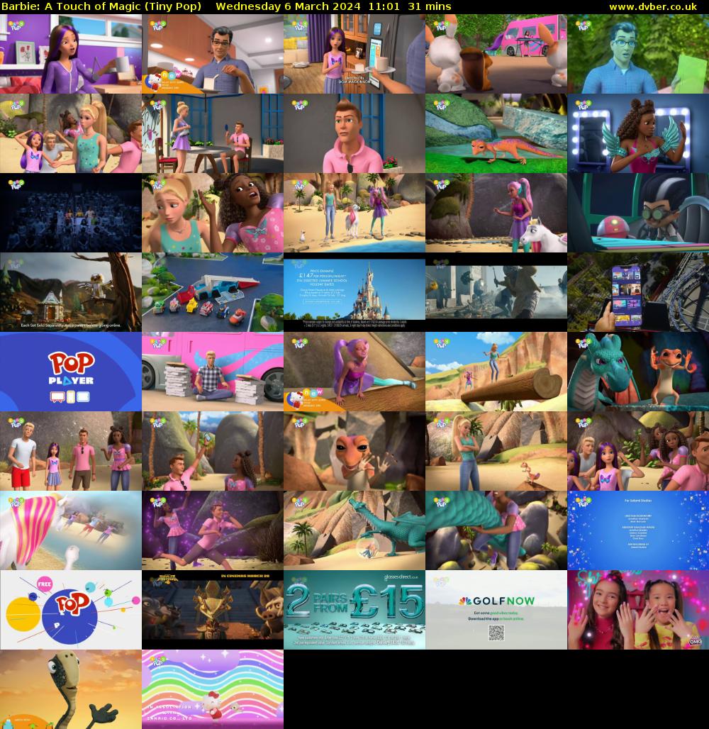 Barbie: A Touch of Magic (Tiny Pop) Wednesday 6 March 2024 11:01 - 11:32