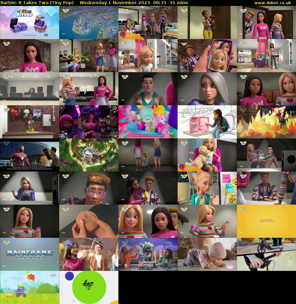 Barbie: It Takes Two (Tiny Pop) Wednesday 1 November 2023 08:31 - 09:02