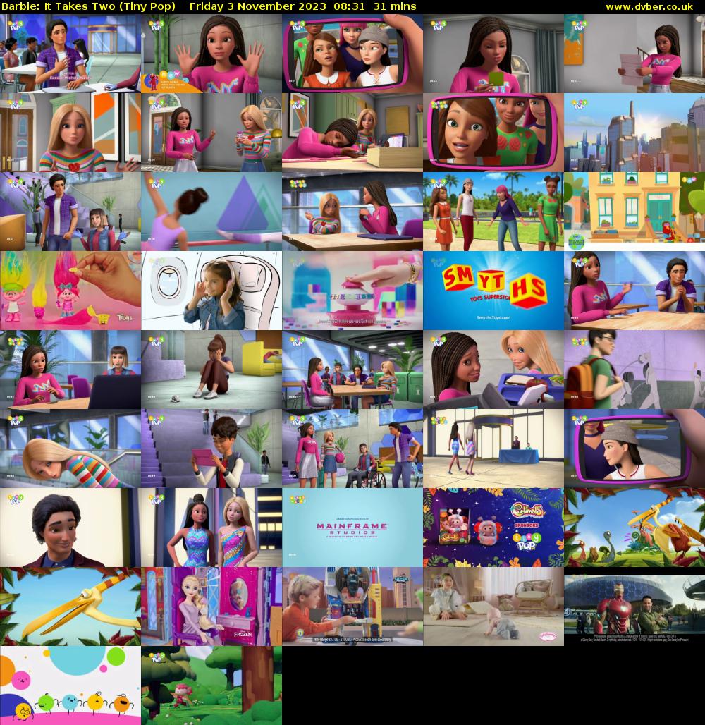 Barbie: It Takes Two (Tiny Pop) Friday 3 November 2023 08:31 - 09:02