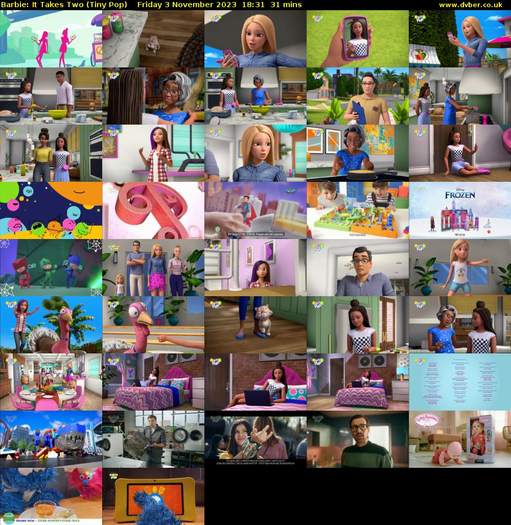 Barbie: It Takes Two (Tiny Pop) Friday 3 November 2023 18:31 - 19:02