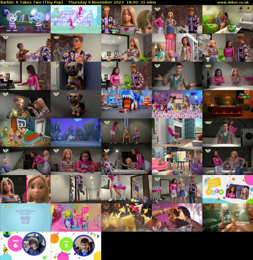 Barbie: It Takes Two (Tiny Pop) Thursday 9 November 2023 18:00 - 18:31