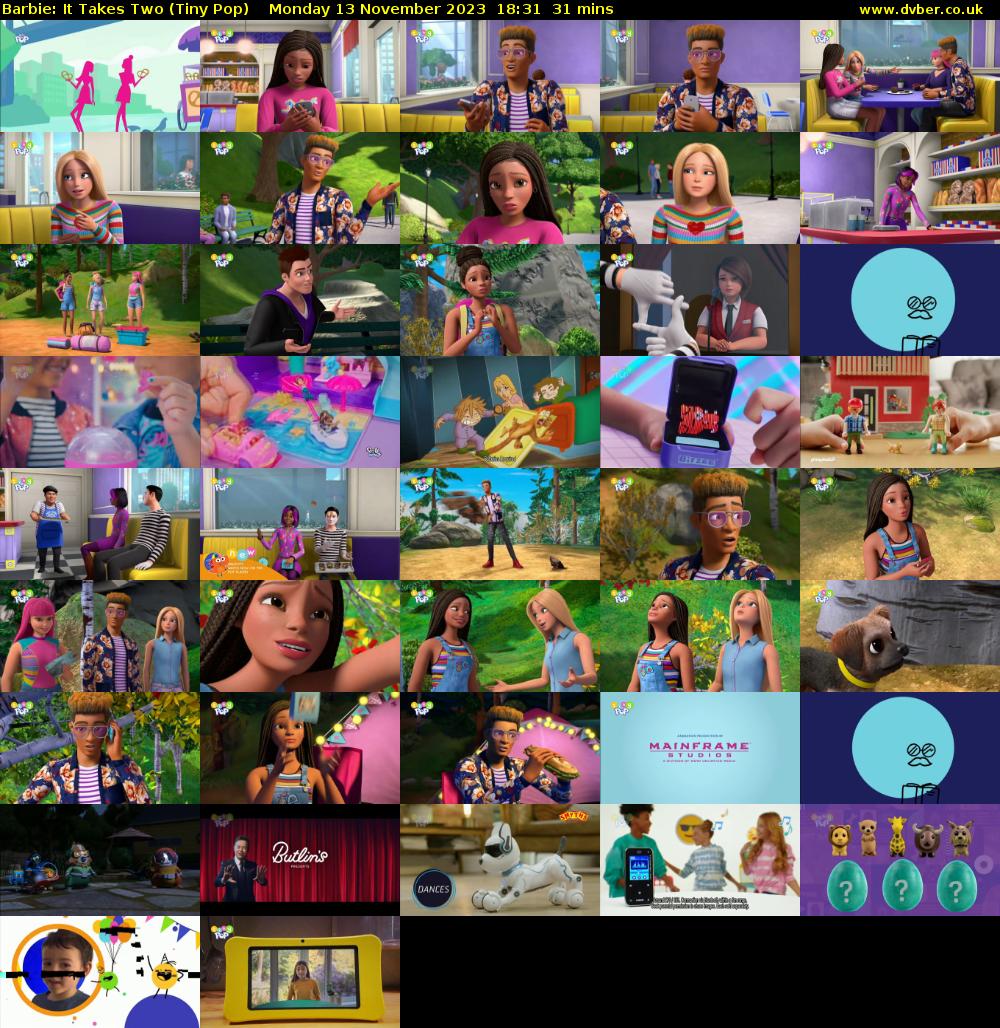 Barbie: It Takes Two (Tiny Pop) Monday 13 November 2023 18:31 - 19:02