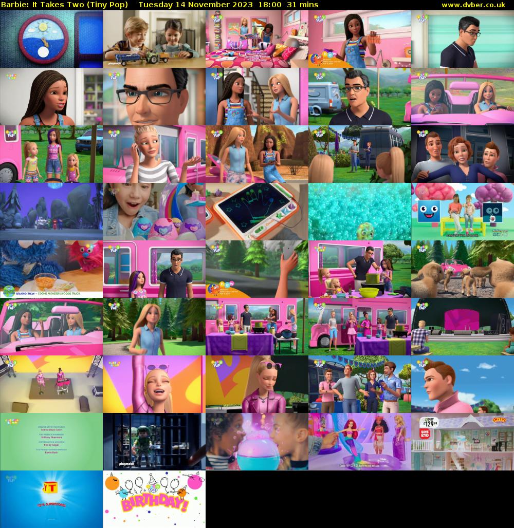 Barbie: It Takes Two (Tiny Pop) Tuesday 14 November 2023 18:00 - 18:31