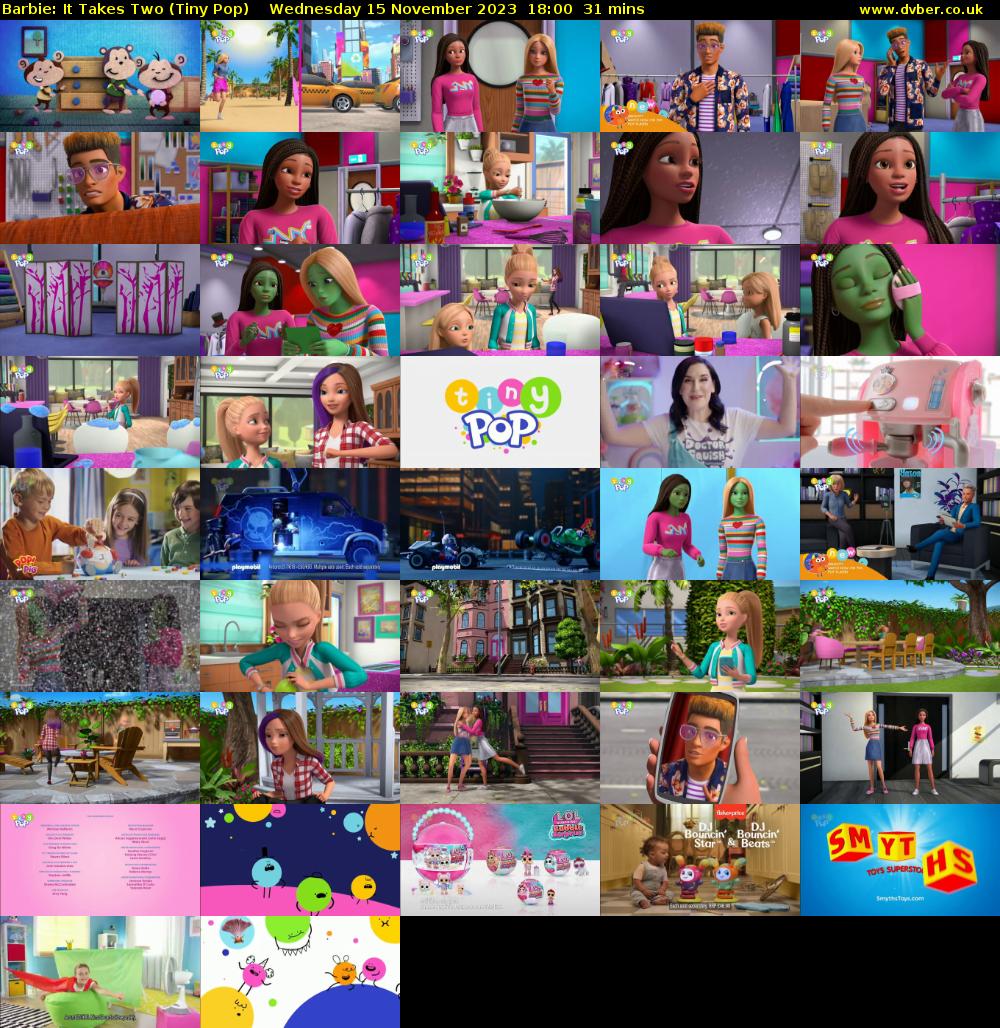 Barbie: It Takes Two (Tiny Pop) Wednesday 15 November 2023 18:00 - 18:31